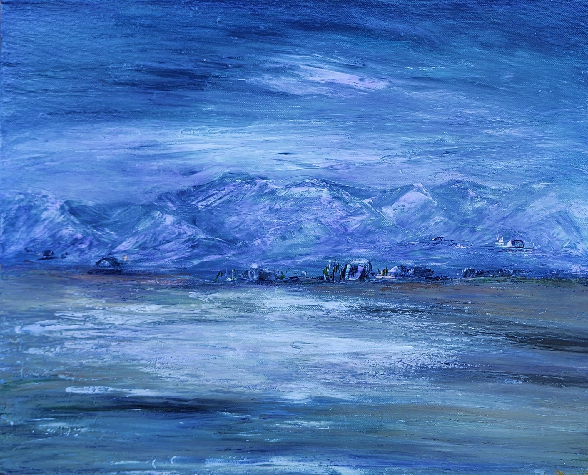 In the Mountains — Acrylic on canvas