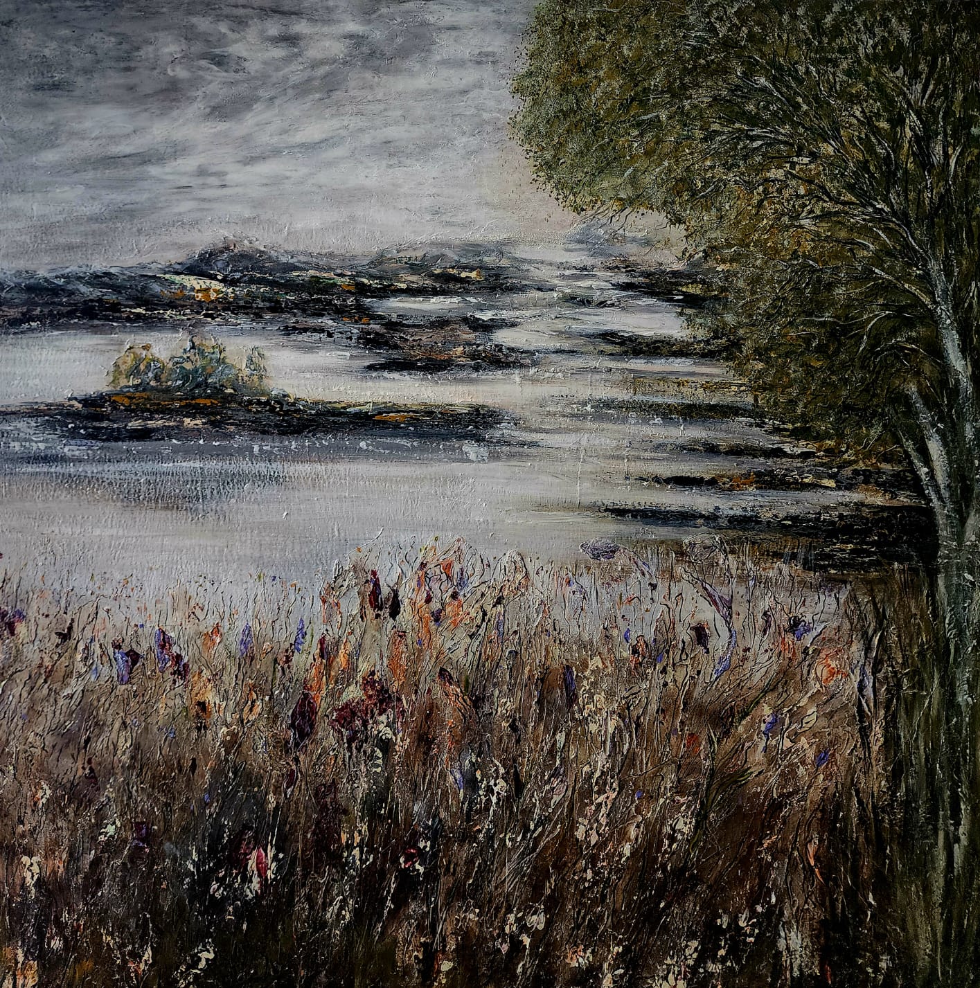October — Textured acrylic on canvas